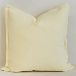 Butter Yellow Linen Cushion Cover - Large