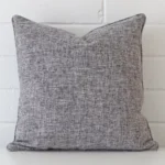 Gorgeous linen square cushion in a grey colour.