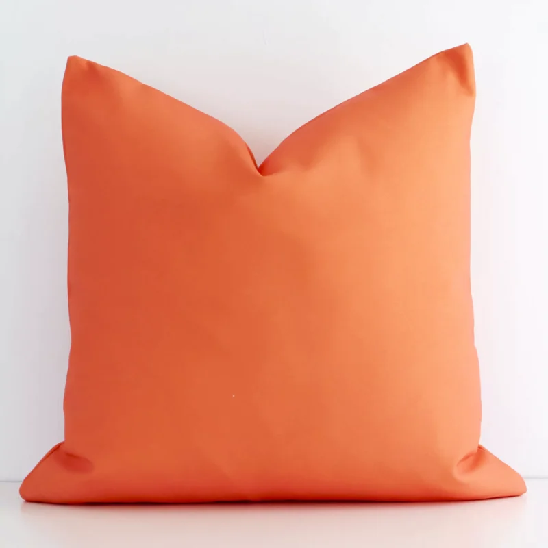 carnival-coral-waterproof-outdoor-cushion-cover---sc579-45 Lovely bold coral cushion made from outdoor fabric and in an elegant square shape.