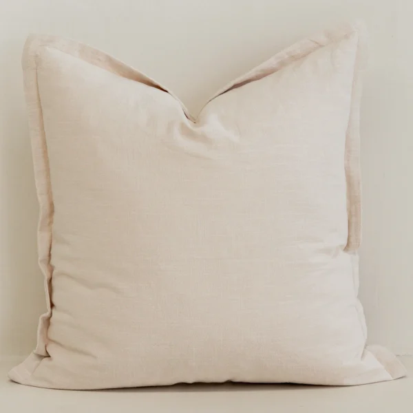 Cream Linen Cushion Cover - Large