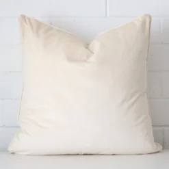 Gorgeous velvet large cushion in a cream colour.