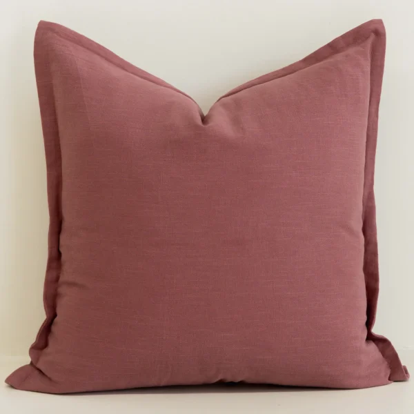 Dusty Pink Linen Cushion Cover - Large