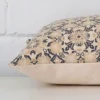 Side angle of cushion cover that has designer fabric and a large size.