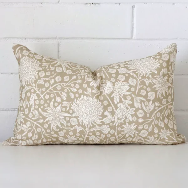 Eve Linen Floral Cushion Cover - Rectangle