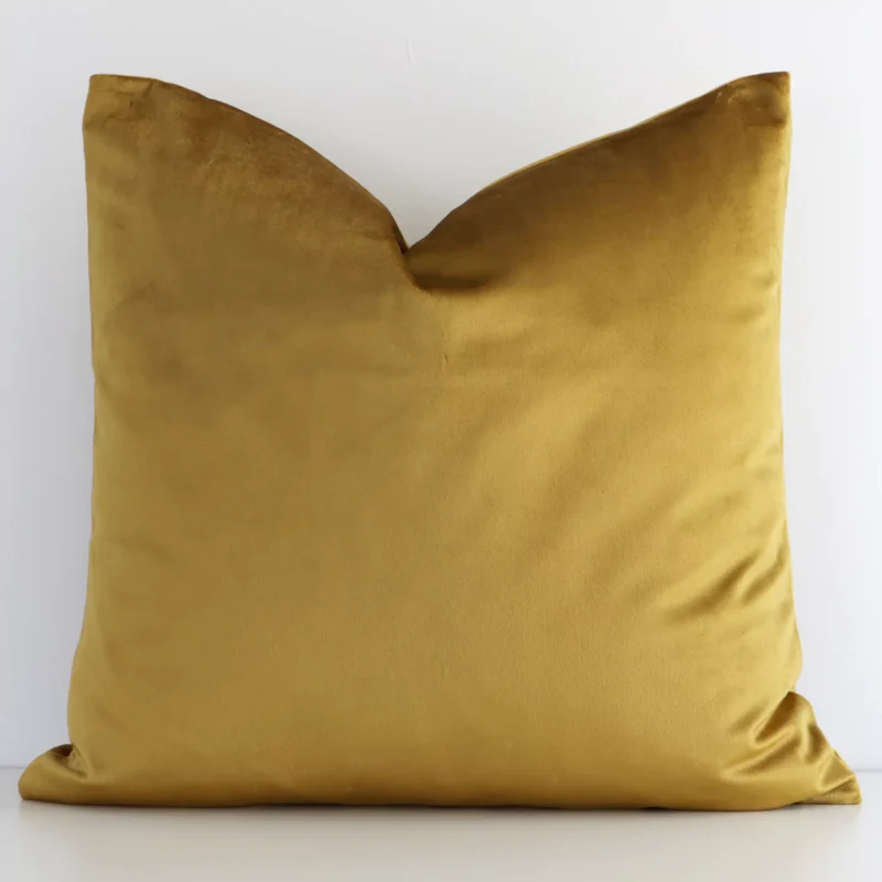 gold-mustard-velvet-linen-cushion-cover---sc509-45 Gorgeous square velvet cushion cover that has a gold mustard hue. It has a graceful solid-coloured design.