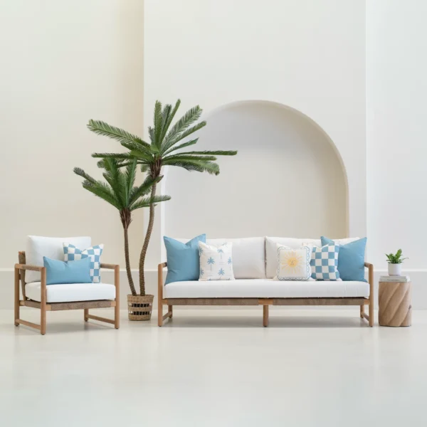 Isla Aqua Outdoor Lounge Cushions Set - 7 Covers