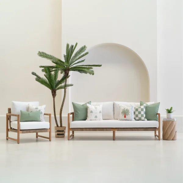 Isla Green Outdoor Lounge Cushions Set - 7 Covers