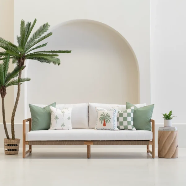 Isla Green Outdoor Sofa Cushions Set - 5 Covers