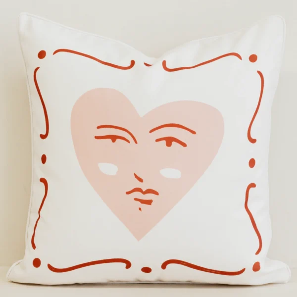 Isla Heart Waterproof Outdoor Cushion Cover
