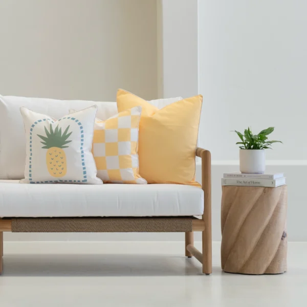 Isla Lemon Yellow Outdoor Couch Cushions Set - 3 Covers