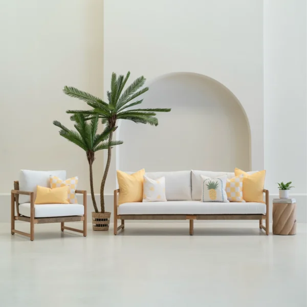 Isla Lemon Yellow Outdoor Lounge Cushions Set - 7 Covers