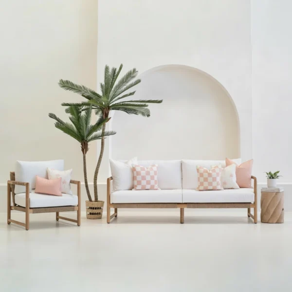 Isla Pink Outdoor Lounge Cushions Set - 7 Covers