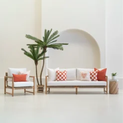 Isla Red Outdoor Lounge Cushions Set - 7 Covers