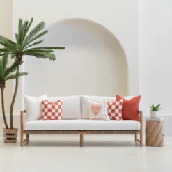 Isla Red Outdoor Sofa Cushions Set - 5 Covers