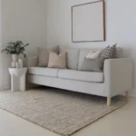 The sophisticated Jude sofa cushions, a collection of 5 designer cushions looks lovely on a light grey sofa.