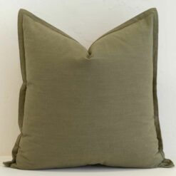 Khaki Linen Cushion Cover - Large