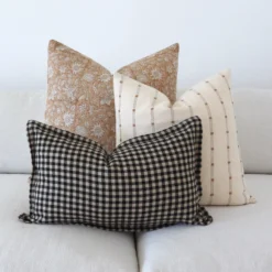 The set of 3 designer Laurel couch cushions is a great combination to make a sofa look elegant.