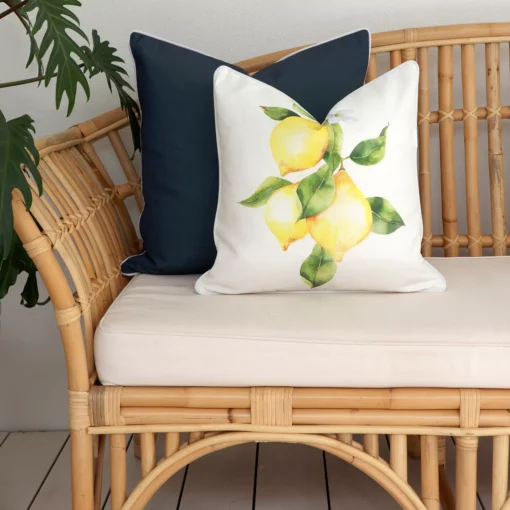 Enhance your outdoor space with mediterranean navy outdoor cushions, bringing a touch of coastal charm to your seating area.