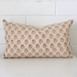 An alluring designer rectangle cushion. It features an attractive floral style.