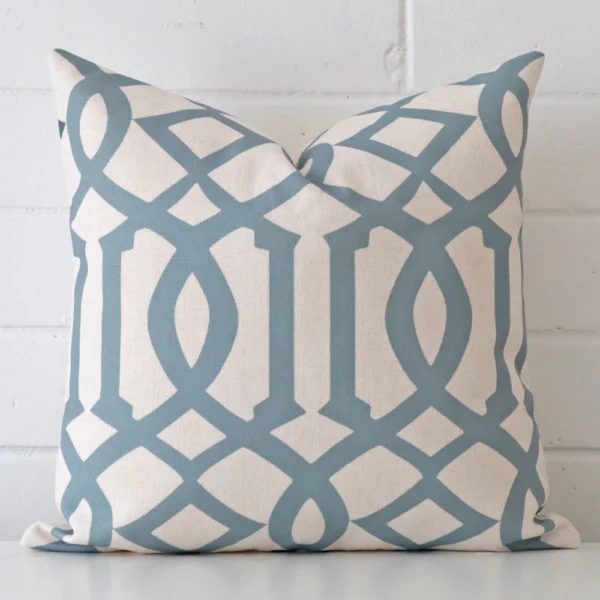 Gorgeous linen square cushion. It has a charming patterned style.