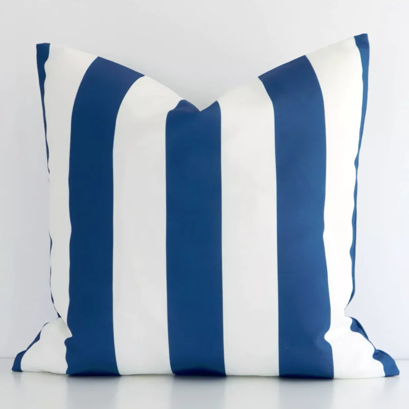 otama-striped-waterproof-navy-large-outdoor-cushion-cover-large-sc951-55 Striking large striped cushion cover featuring a striped style on quality outdoor fabric.