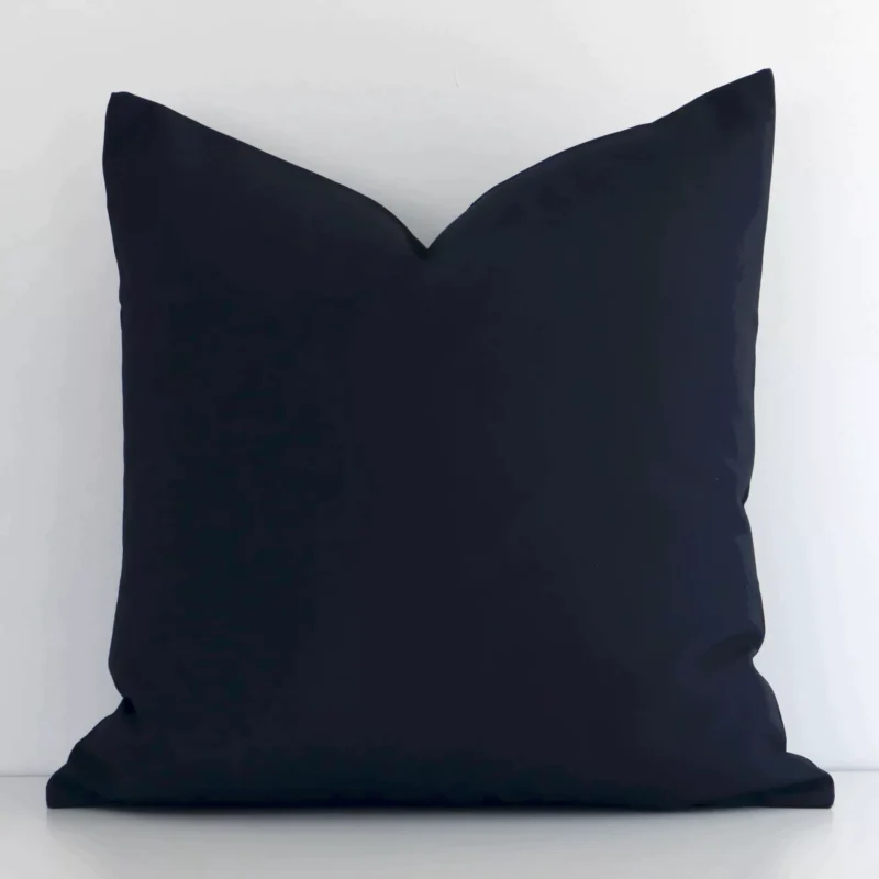 otama-waterproof-black-outdoor-cushion-cover---sc694-45 An eye-catching outdoor square cushion cover featuring a hue that is black. It has a stylish solid colour design.