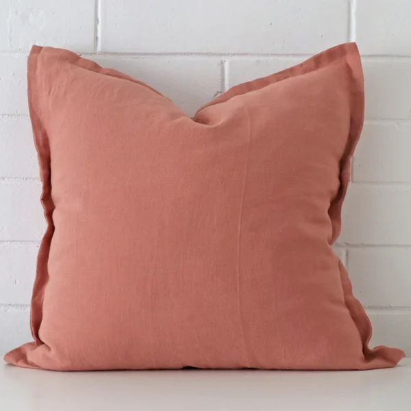 Pink Linen Cushion Cover - Large