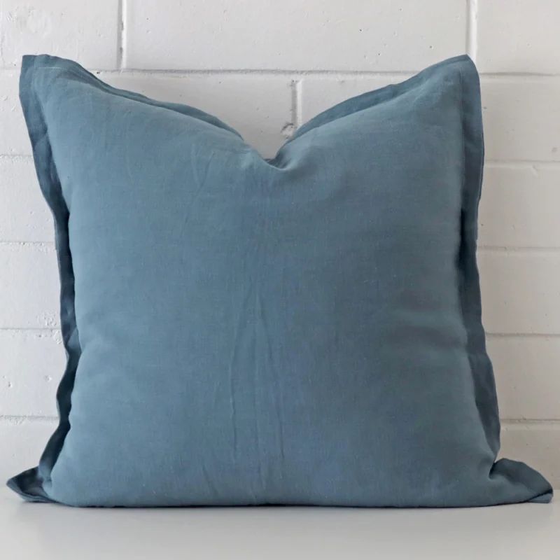 pure-blue-linen-cushion-cover-sc813-55 A stunning large linen cushion in a blue colour.