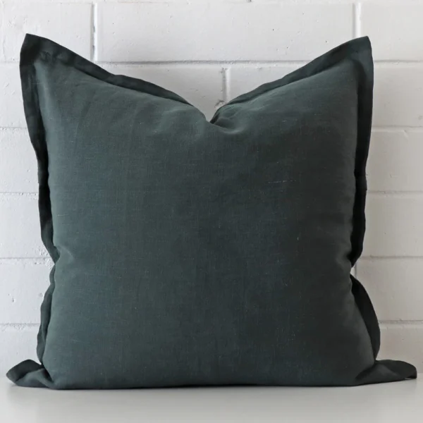Green Linen Cushion Cover - Large