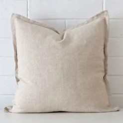 A superior linen cushion cover in a classy large size.