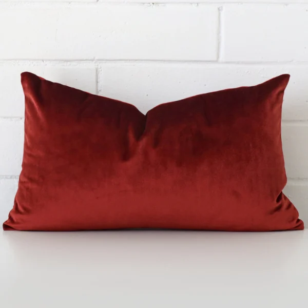 Rust Velvet Cushion Cover - Rectangle