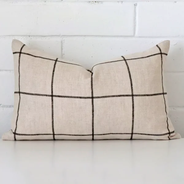 Sienna Linen Check Cushion Cover - Rectangle