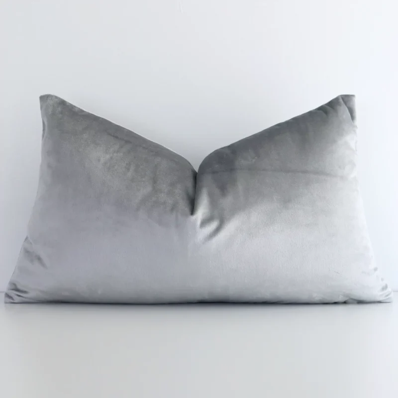 silver-velvet-linen-rectangular-cushion-cover---rectangle---sc502-30 A stunning rectangular velvet cushion in a silver colour. It has an exquisite solid colour design.