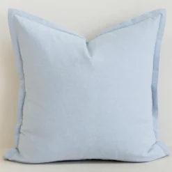 Sky Blue Linen Cushion Cover - Large