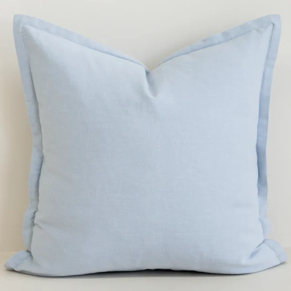 Sky Blue Linen Cushion Cover - Large