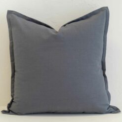 Steel Blue Linen Cushion Cover - Large