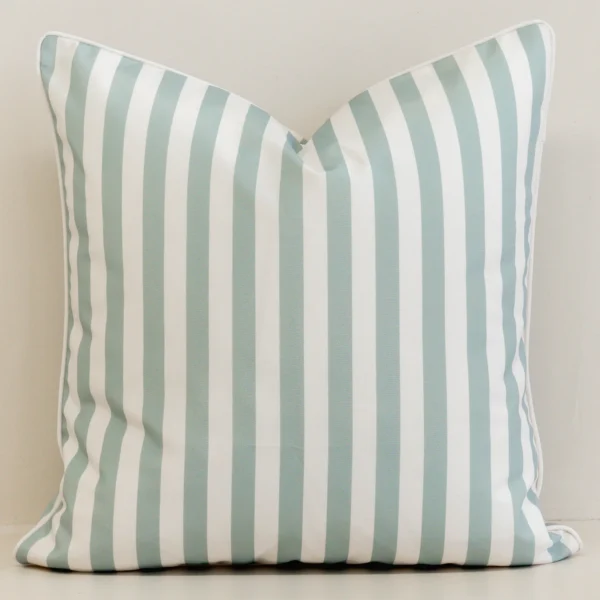 Stonebay Seafoam Waterproof Striped Outdoor Cushion Cover
