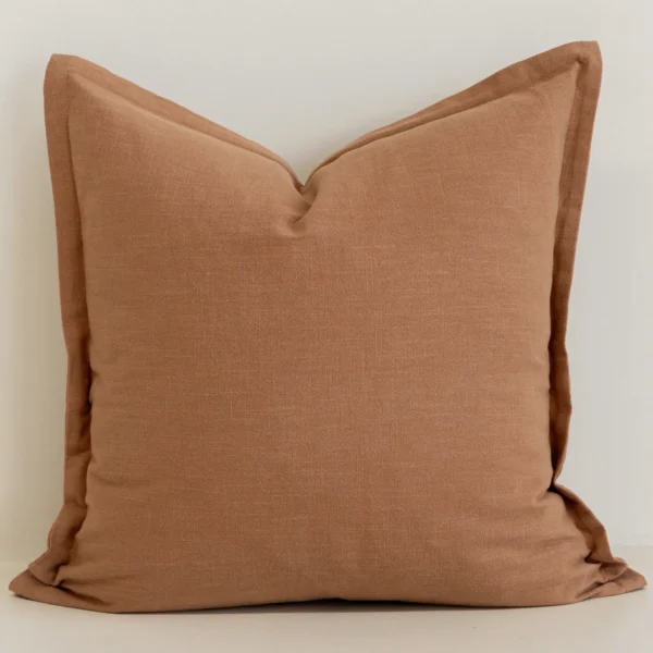 Tan Linen Cushion Cover - Large
