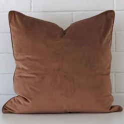 A superior velvet brown cushion cover in a classy large size.