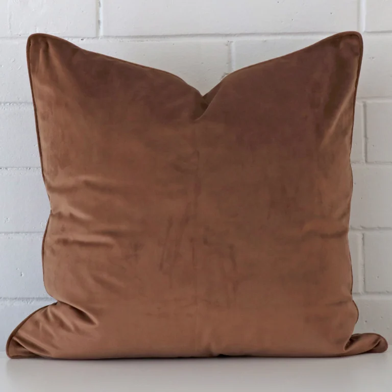 A superior velvet brown cushion cover in a classy large size.