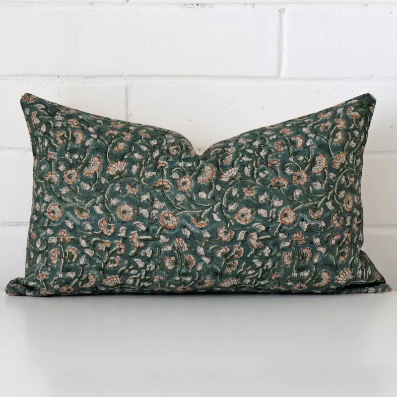 thea-floral-designer-cushion-cover-rectangle-art126-30b Gorgeous designer rectangle cushion. It has a charming floral style.