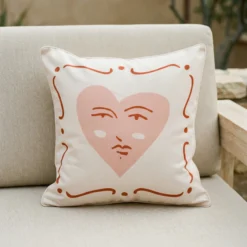 Isla Heart Waterproof Outdoor Cushion Cover