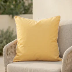 Isla Waterproof Lemon Yellow Outdoor Cushion Cover - Large