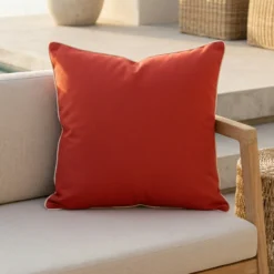 Isla Waterproof Red Outdoor Cushion Cover - Large